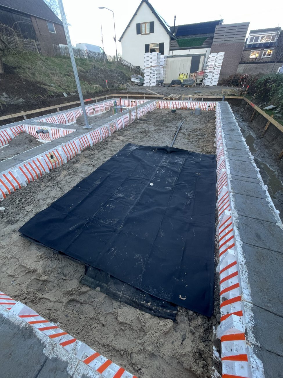 Wateropvangzak van 6.000 liter in nieuwbouwwoning